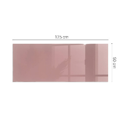 Rectangular tempered glass hearth Color Pink
