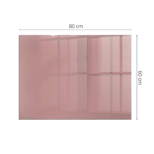 Rectangular tempered glass hearth Color Pink