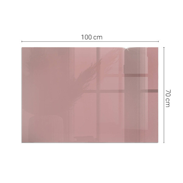 Rectangular tempered glass hearth Color Pink