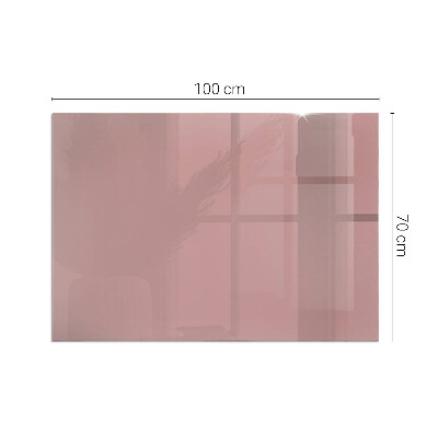 Rectangular tempered glass hearth Color Pink