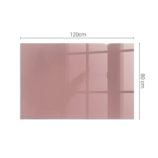 Rectangular tempered glass hearth Color Pink