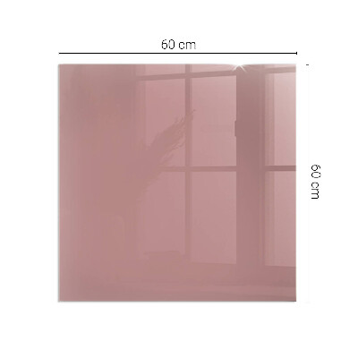 Rectangular tempered glass hearth Color Pink