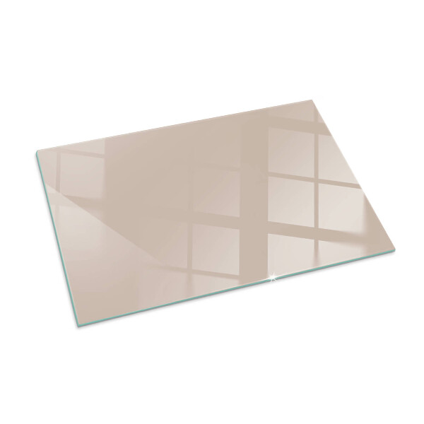 Rectangular glass hearth Color Light Brown