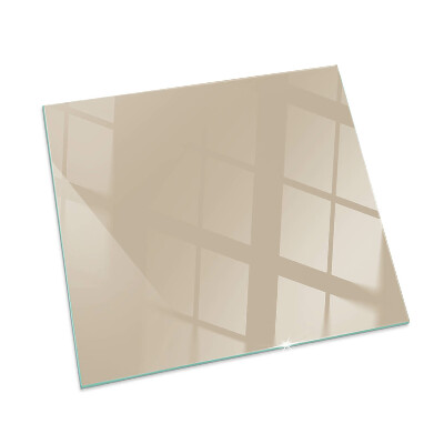 Rectangular glass hearth for wood stove Color Beige