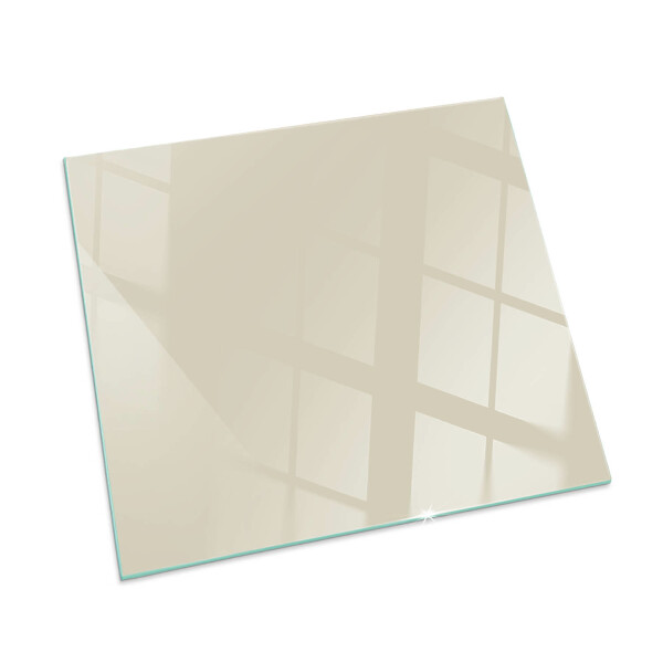 Rectangular glass hearth Color Beige