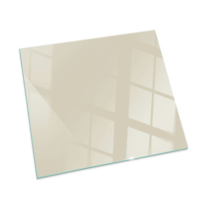 Rectangular glass hearth Color Beige