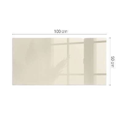 Rectangular glass hearth Color Beige