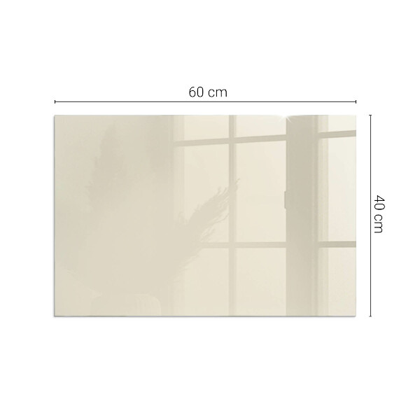 Rectangular glass hearth Color Beige