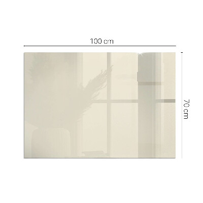Rectangular glass hearth Color Beige