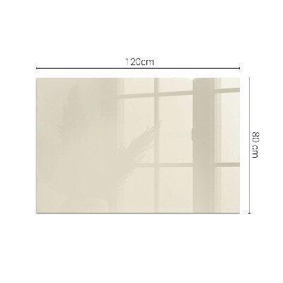 Rectangular glass hearth Color Beige