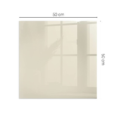 Rectangular glass hearth Color Beige