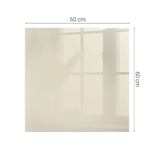 Rectangular glass hearth Color Beige