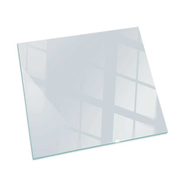 Rectangular glass hearth Color White