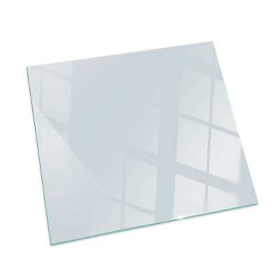 Rectangular glass hearth Color White