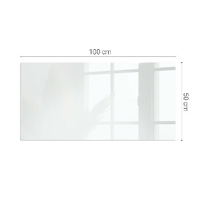 Rectangular glass hearth Color White