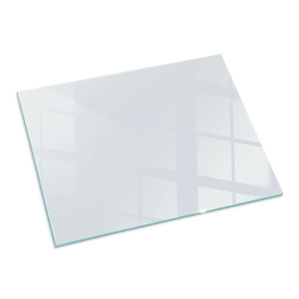 Rectangular glass hearth Color White