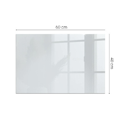 Rectangular glass hearth Color White