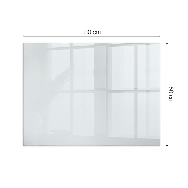 Rectangular glass hearth Color White