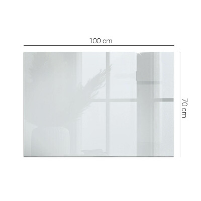 Rectangular glass hearth Color White
