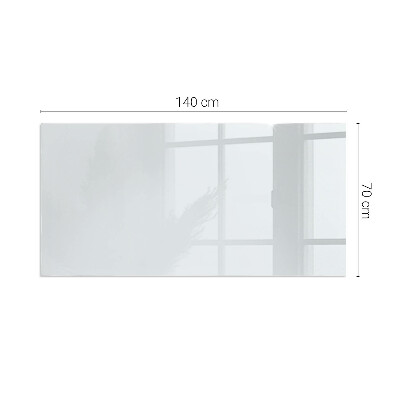 Rectangular glass hearth Color White