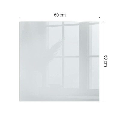 Rectangular glass hearth Color White