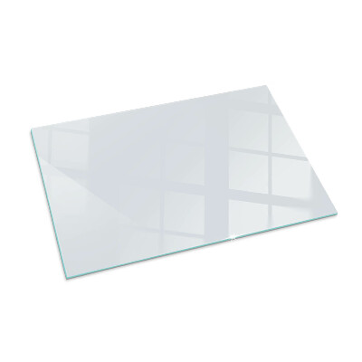 Rectangular glass hearth Color White
