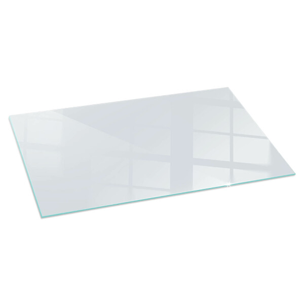 Rectangular glass hearth Color White