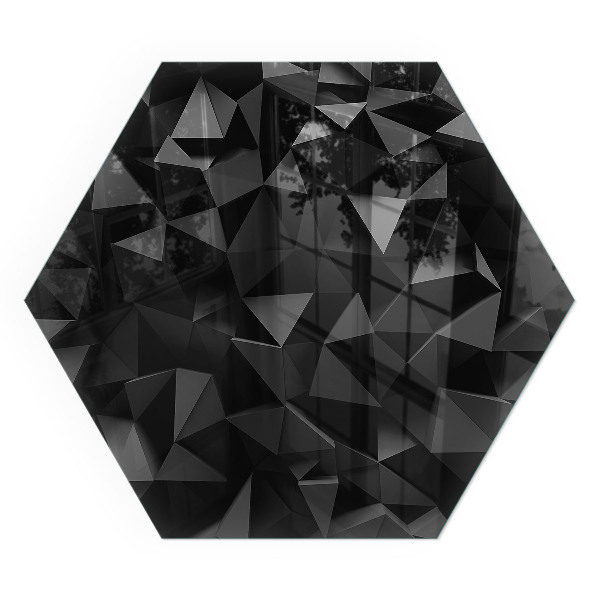 Hexagonal glass hearth for log burner Geometry in three dimensions