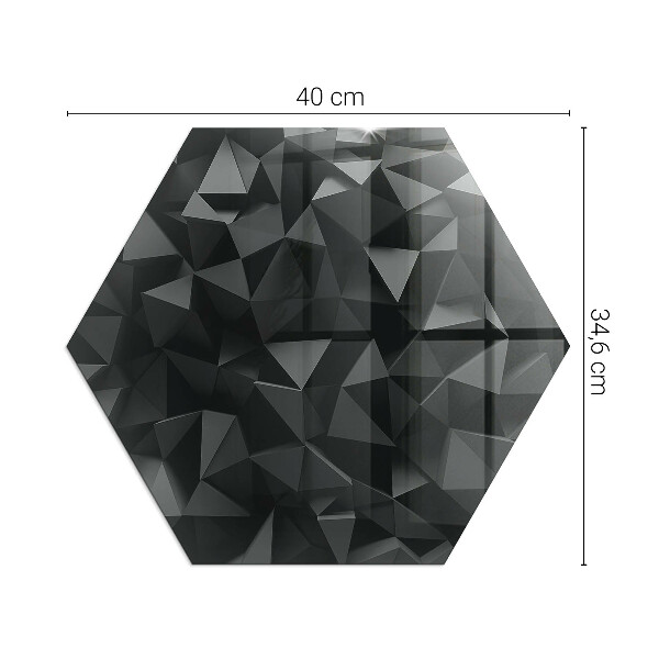 Hexagonal glass hearth for log burner Geometry in three dimensions