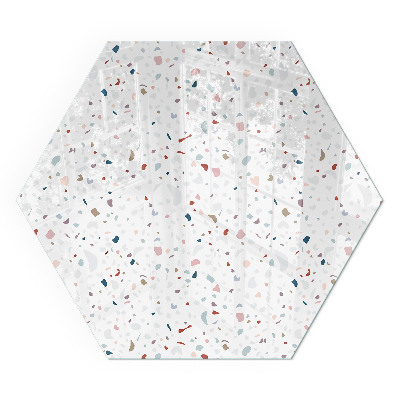 Hexagonal glass hearth for wood stove Shapes in miniature