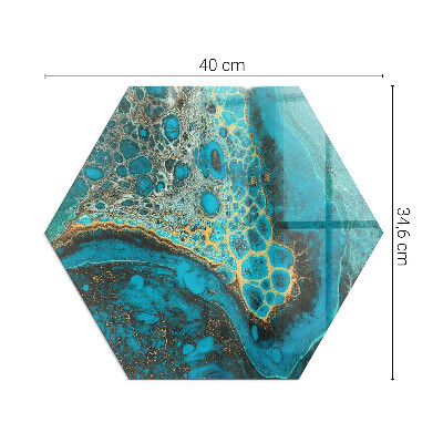 Hexagonal glass hearth for log burner Organic pattern in an abstract style