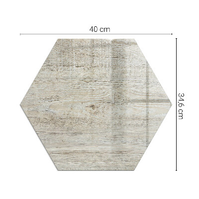 Hexagonal glass hearth for log burner Natural light wood pattern