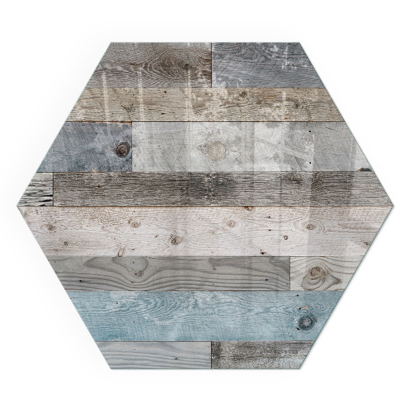 Hexagonal glass hearth for log burner Board colors in various shades