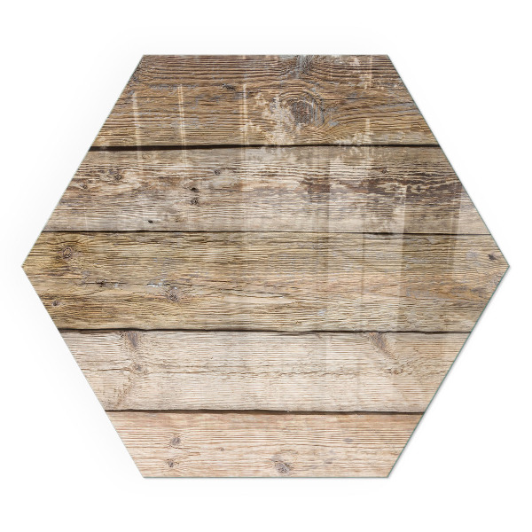 Hexagonal glass hearth for log burner Natural style boards