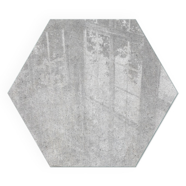 Hexagonal glass hearth Concrete texture in a raw style