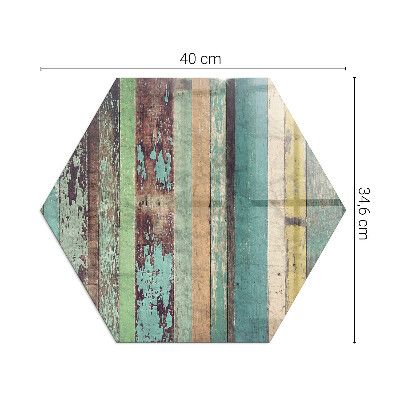 Hexagonal glass hearth Board colors in different tones