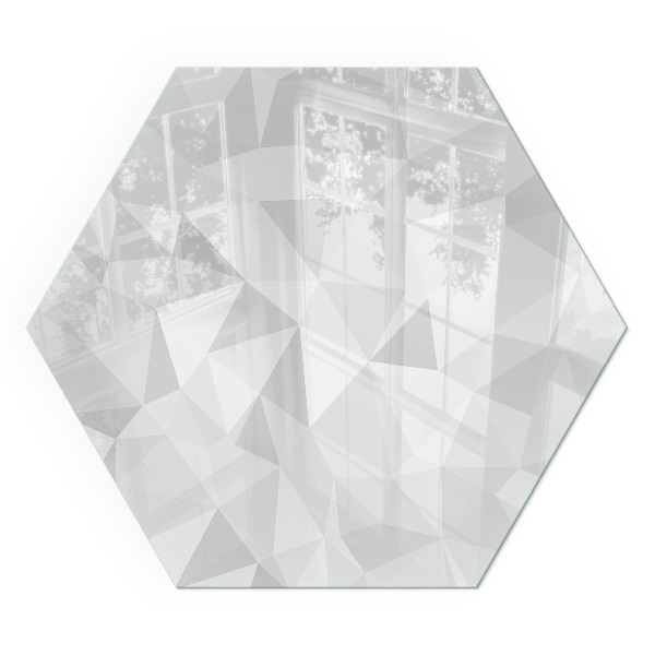 Hexagonal glass hearth Geometric abstraction in shapes