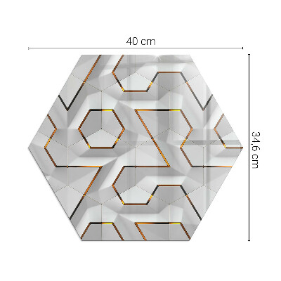 Hexagonal glass hearth Pattern of three-dimensional shapes
