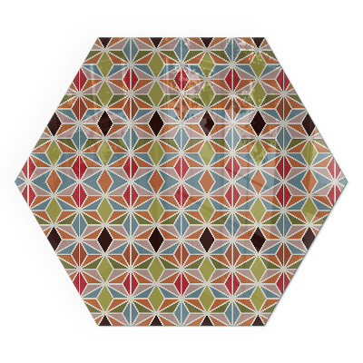 Hexagonal glass hearth Polygonal patterns on the web