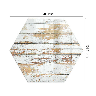 Hexagonal glass hearth for log burner Rusty wooden board