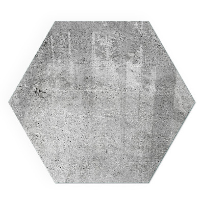 Hexagonal glass hearth Raw concrete in a minimalist style