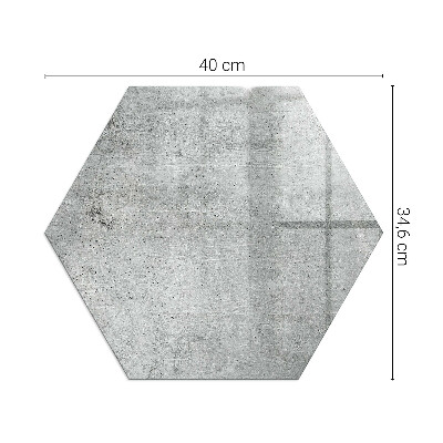 Hexagonal glass hearth Raw concrete in a minimalist style