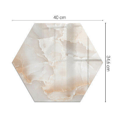 Hexagonal glass hearth for wood stove Stone organic motif