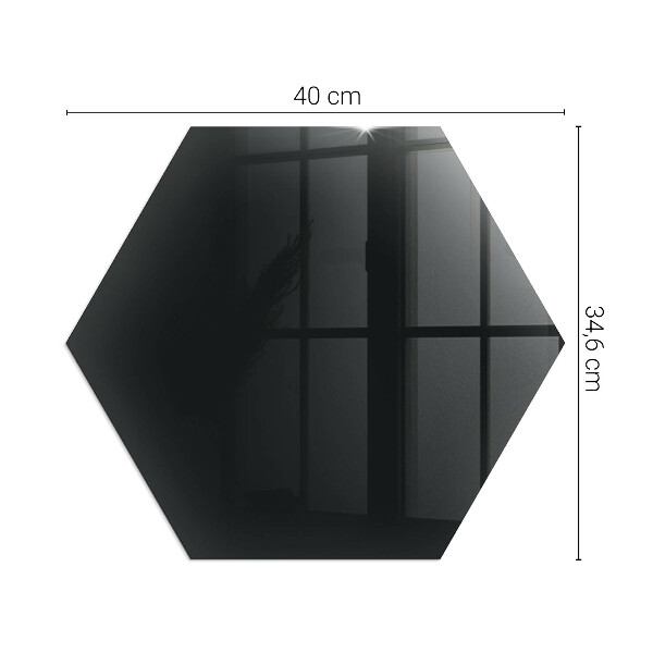 Hexagonal glass hearth for log burner Color Black