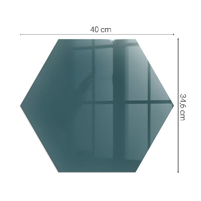 Hexagonal glass hearth for wood stove Sea Color