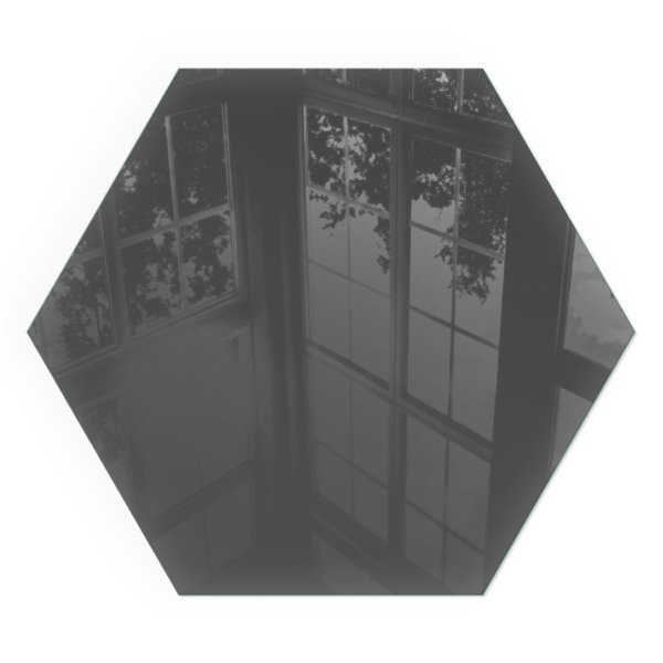 Hexagonal glass hearth Color: Gray-brown