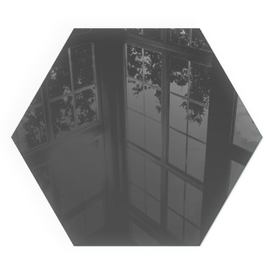 Hexagonal glass hearth Color: Gray-brown