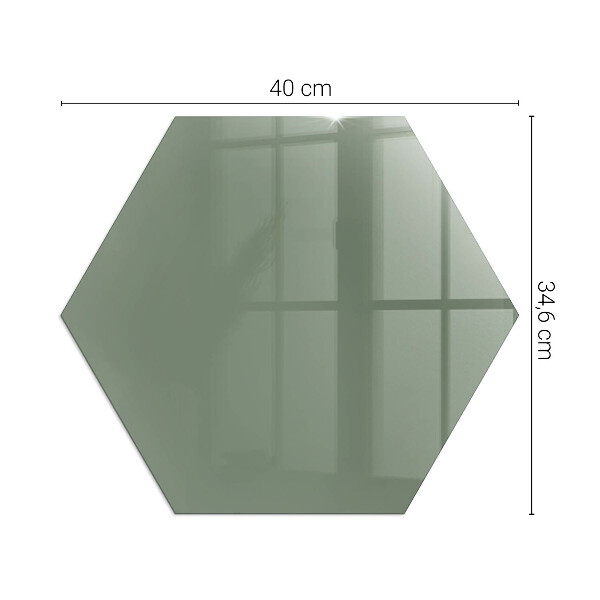 Hexagonal glass hearth Olive color
