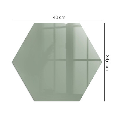 Hexagonal glass hearth Gray-green color