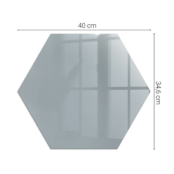 Hexagonal glass hearth for wood stove Color Gray